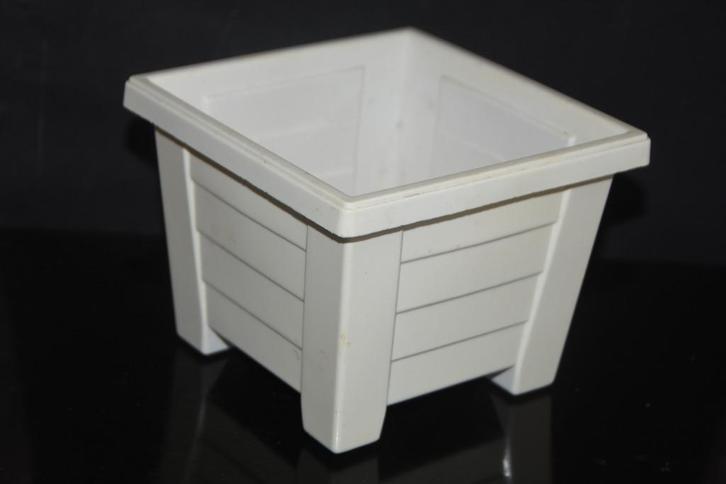 Vierkante Elho bloempot pot op pootjes, Tuin en Terras, Bloempotten, Gebruikt, Kunststof, Minder dan 40 cm, Minder dan 25 cm, Ophalen