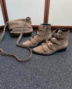 Suede taupe set laarzen van Toral maat 36 + bijpassende Tas, Kleding | Dames, Schoenen, Overige kleuren, Lage of Enkellaarzen