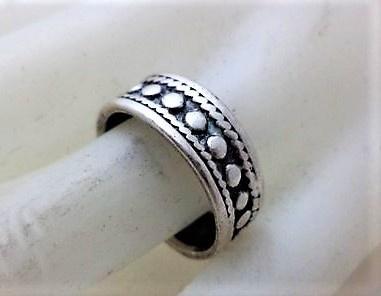 Vintage zilveren Keltische unisex bandring ERSA 925, Sieraden, Tassen en Uiterlijk, Ringen, Zo goed als nieuw, Dame of Heer, 19 tot 20