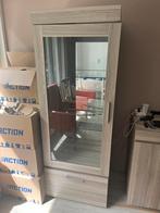 Vitrine kast met spiegel, 2glazen legplanken en ruim onderla, Ophalen, Gebruikt, 50 tot 100 cm, 150 tot 200 cm
