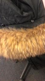 Mooie zwarte dames winter bont kraag jas dons maat M, Ophalen of Verzenden, Zo goed als nieuw, Zwart