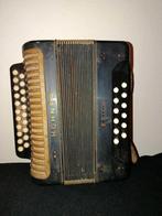 Hohner Erica Knopaccordeon - Vintage, Muziek en Instrumenten, Accordeons, Ophalen, Gebruikt, Met riemen, Knopaccordeon