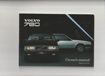 VOLVO 780 Owner''s Manual 1987-NIEUW beschikbaar voor biedingen