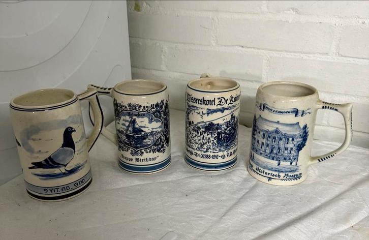 Delfts Blauwe Bierpullen - Diverse Thema's, Antiek en Kunst, Antiek | Keramiek en Aardewerk, Ophalen of Verzenden
