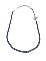 Apart Lapis lazuli en zilver collier met kapittelslot ,52 cm, Nieuw, Info@nynkegardenier.nl, Nynke gardenier, Met edelsteen