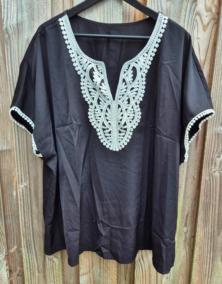 Shirt zwart / wit - 4XL - NIEUW, Kleding | Dames, T-shirts, Nieuw, Maat 46/48 (XL) of groter, Zwart, Korte mouw, Ophalen of Verzenden