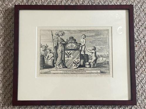 Ets - Groninger wapen, Antiek en Kunst, Kunst | Etsen en Gravures, Ophalen of Verzenden