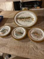 Vis Servies Limoges - 11 Borden & 1 Schaal, Antiek en Kunst, Antiek | Servies compleet, Ophalen of Verzenden