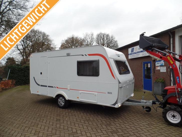 Carado C 160 L 2013 vast bed/ midden zit/ voortent, Caravans en Kamperen, Caravans, Bedrijf, tot en met 3, 750 - 1000 kg, Overige
