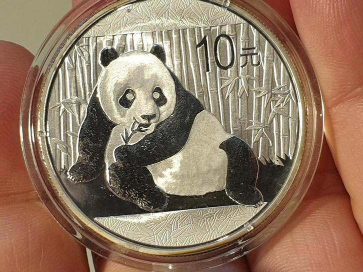 Panda 2015, 1 oz .999 zilver (2-2), Postzegels en Munten, Edelmetalen en Baren, Zilver, Ophalen of Verzenden