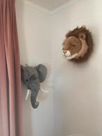 Wild & Soft Dierenkoppen Leeuw en Olifant, Kinderen en Baby's, Kinderkamer | Inrichting en Decoratie, Ophalen of Verzenden, Zo goed als nieuw