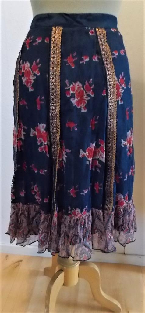 Boho donkerblauwe print rok van Didi! 40, Kleding | Dames, Rokken, Zo goed als nieuw, Maat 38/40 (M), Blauw, Onder de knie, Verzenden
