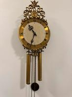 Vintage wandklok - Goud, Ophalen of Verzenden