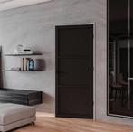 Zwarte Binnendeur Staallook Stomp | Schuifdeur | Taatsdeur, Doe-het-zelf en Verbouw, Deuren en Horren, Niet ingevuld, 80 tot 100 cm