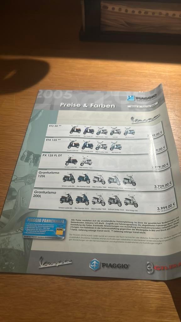 Piaggio & gilera prijslijst, Motoren, Tuning en Styling, Ophalen of Verzenden