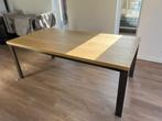 Massief eiken tafel, Ophalen, 200 cm of meer, 50 tot 100 cm, Zo goed als nieuw