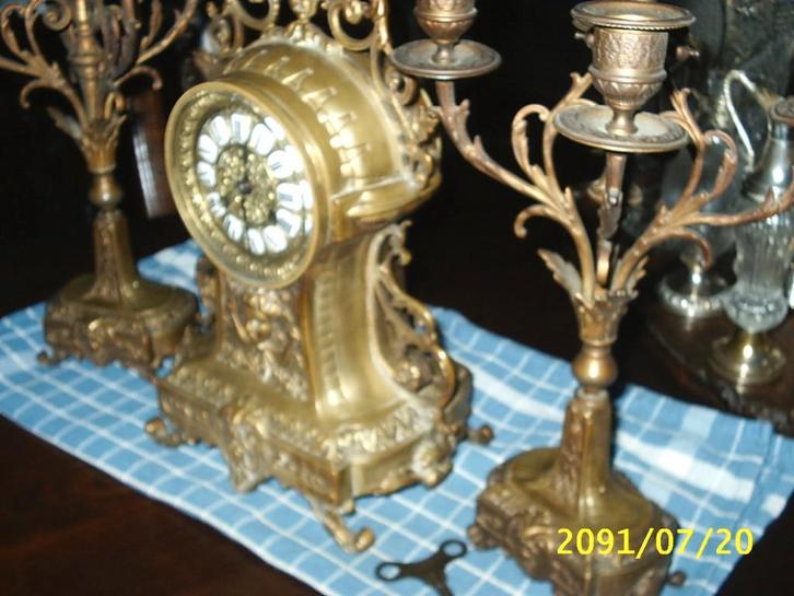 antieke bronse klok ( 1890--1900 ), Antiek en Kunst, Antiek | Klokken, Ophalen