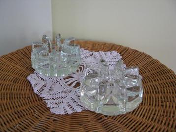 Retro * 2 x theelicht  * OOK leuk als SFEER licht * glas *  beschikbaar voor biedingen