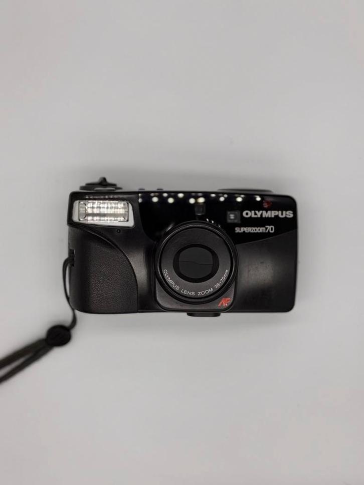 Olympus Superzoom 70 – Compacte 35mm point & shoot, Audio, Tv en Foto, Fotocamera's Analoog, Zo goed als nieuw, Compact, Olympus
