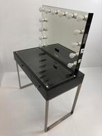 Gloednieuwe kaptafel met Hollywood spiegel + 14 lampen!, Verzenden, Nieuw, 50 tot 100 cm, Glas
