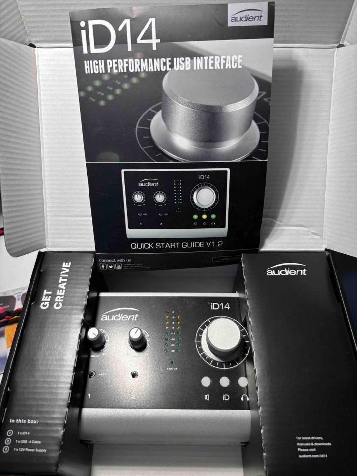 Audient ID14 Audio Interface, Muziek en Instrumenten, Mengpanelen, Zo goed als nieuw, 5 tot 10 kanalen, Microfooningang, Ophalen