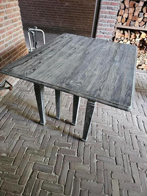 eiken tafel (min. maat 110 x 135 - max. 310 x 135 cm), Huis en Inrichting, Tafels | Eettafels, Zo goed als nieuw, 100 tot 150 cm