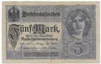 Duitsland 5 Mark Biljet 1917 P56b, Postzegels en Munten, Bankbiljetten | Europa | Niet-Eurobiljetten, Los biljet, Duitsland, Verzenden