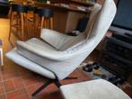 fauteuil leer / relaxstoel, Huis en Inrichting, Gebruikt, Metaal, 50 tot 75 cm, Ophalen