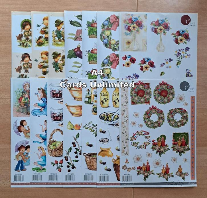 01...A4 - 3D KNIPVELLEN DIVERSE SOORTEN, Hobby en Vrije tijd, Stickers en Plaatjes, Nieuw, Meerdere plaatjes, Ophalen of Verzenden