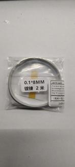 Nikkel strip. 0.1mm x 8mm x 2 meter. 18650 accu spot lassen, Ophalen of Verzenden, Nieuw