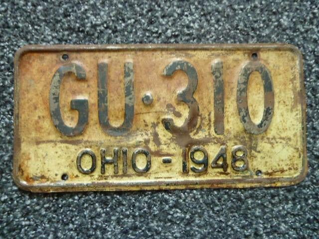 Kentekenplaat licenseplate Ohio 1948 USA, Verzenden, Gebruikt, Auto's