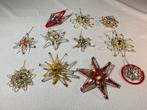 11 stuks oude glazen Gablonzer figuren en sterren, Diversen, Kerst, Ophalen of Verzenden, Gebruikt