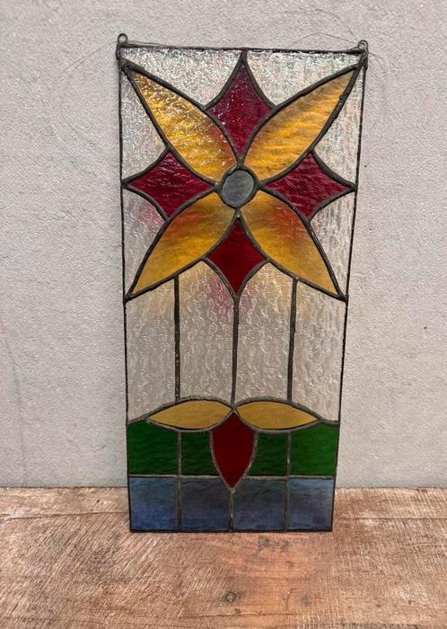 Vintage Glas in Lood met Parelmoer Glans, Antiek en Kunst, Antiek | Glas en Kristal, Verzenden