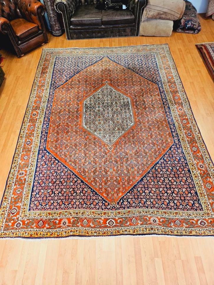 Perzisch Handgeknoopt Bidjar Tapijt. 257 x 354! Heel Uniek!, Huis en Inrichting, Stoffering | Tapijten en Kleden, Zo goed als nieuw