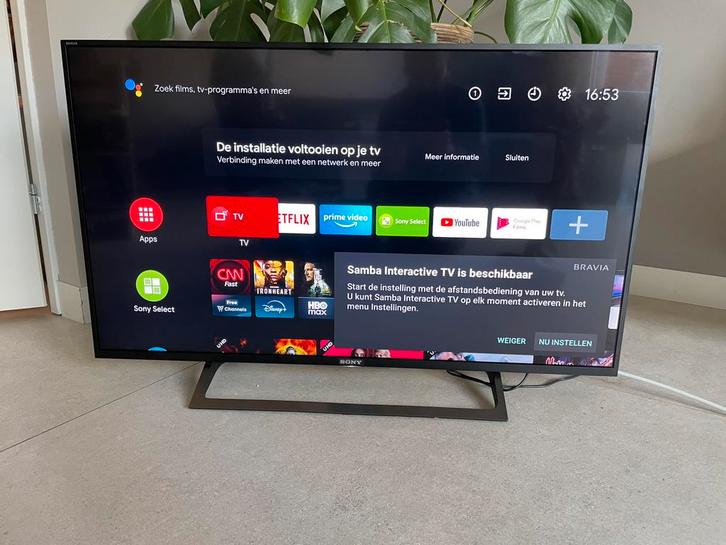 Sony 43 inch Android 4K smart tv, Audio, Tv en Foto, Televisies, Zo goed als nieuw, 100 cm of meer, Sony, 50 Hz, Ophalen of Verzenden