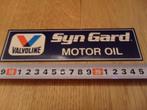 sticker VALVOLINE Syn Gard Motor Oil  *, Ophalen, Zo goed als nieuw, Bedrijf of Vereniging