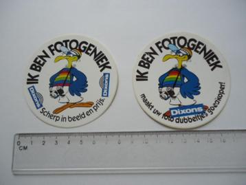 sticker oud DIXONS strip Jan v Haasteren € 5 voor de 2 stuks beschikbaar voor biedingen