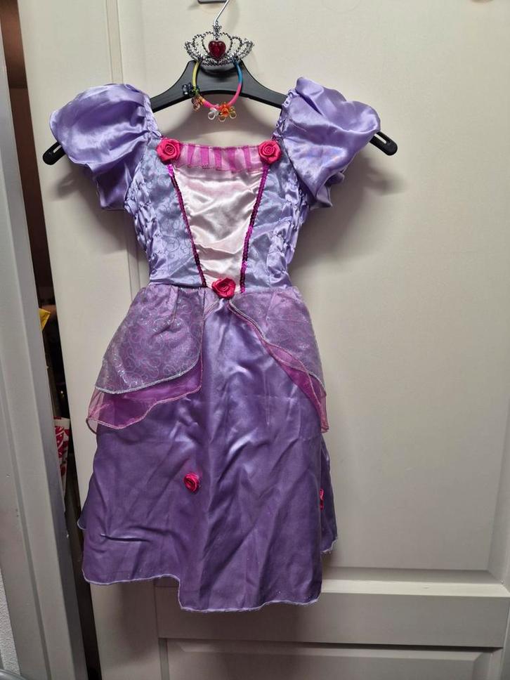 Prinsessenjurk 1-3 jaar, Kinderen en Baby's, Carnavalskleding en Verkleedspullen, Zo goed als nieuw, Meisje, 104 of kleiner, Ophalen of Verzenden
