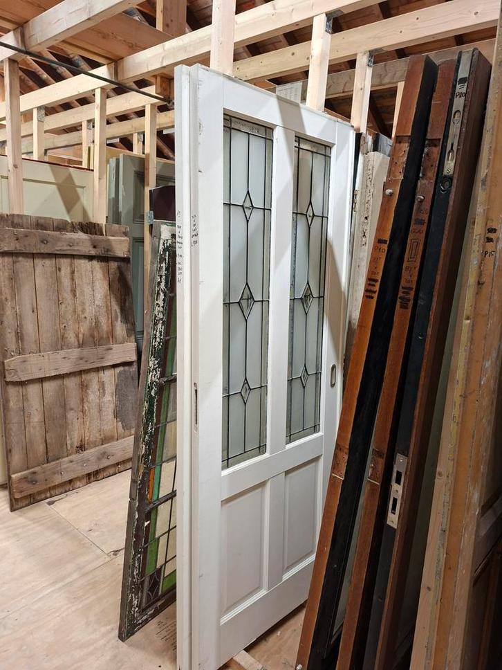 Gebruikte Paneeldeuren & Ensuitedeuren met Glas in Lood, Hobby en Vrije tijd, Overige Hobby en Vrije tijd, Gebruikt, Ophalen