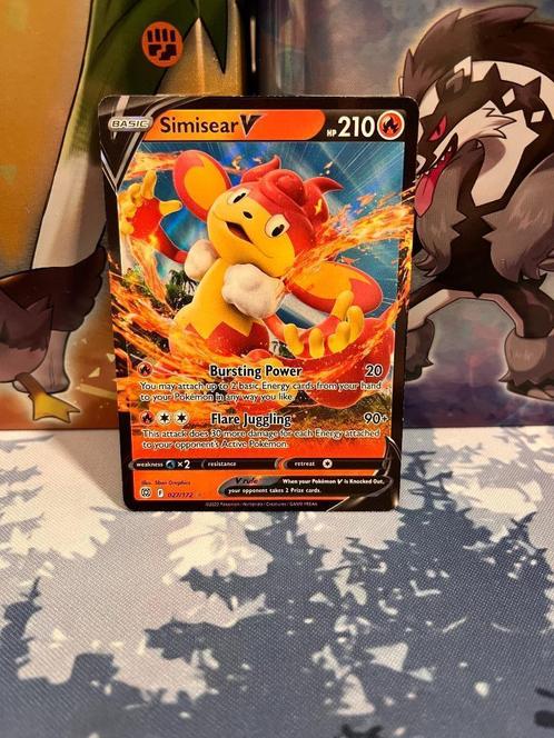 Simisear V 027/172, Hobby en Vrije tijd, Verzamelkaartspellen | Pokémon, Zo goed als nieuw, Losse kaart, Verzenden
