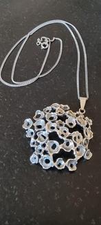 Zilveren vintage ketting organische vorm, Verzenden, Zo goed als nieuw, Zilver, Zilver