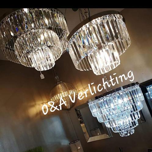 Kristallen kroonluchters en plafondlamp in meer modellen NEW, Huis en Inrichting, Lampen | Kroonluchters, Nieuw, Glas, Metaal