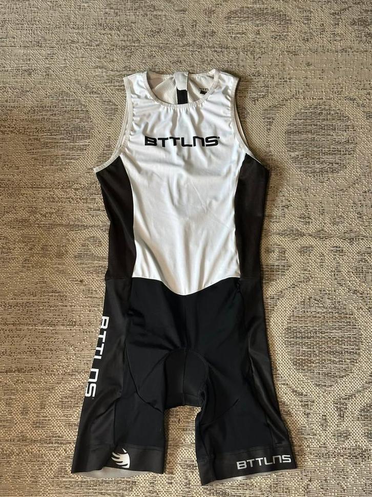 Bttlns Trisuit wit/zwart - XL, Kleding | Heren, Sportkleding, Zo goed als nieuw, Algemeen, Overige maten, Wit, Ophalen of Verzenden