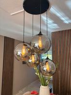 Eettafellamp hanglamp smoke glas, Huis en Inrichting, Lampen | Hanglampen, Ophalen, Zo goed als nieuw, Glas, Minder dan 50 cm