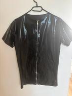 Shirt met rits / Latex / Maat L, Verzenden, Zwart, Hemd