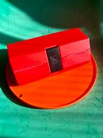 Vintage mini rolykit opbergen etui lunchtrommel rood FLAIR, Verzamelen, Ophalen of Verzenden, Huis en Inrichting