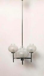 Vintage kroonluchter hanglamp glas, Zo goed als nieuw, Bauhaus, Verzenden, Glas