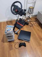 Playstation 3 met controllers,spellen,racestuur, Spelcomputers en Games, 2 spelers, Ophalen, Gebruikt