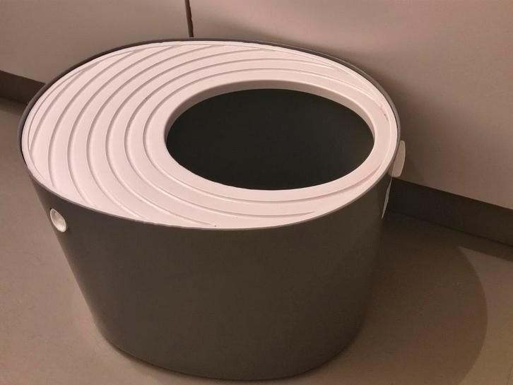 Kattenbak ovaal, vrijwel niet gebruikt  boven instap, Dieren en Toebehoren, Kattenbakken, Ophalen of Verzenden