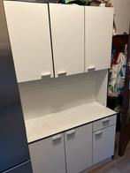 Buffetkast Inga wit-grijs koffie kast, Huis en Inrichting, Ophalen of Verzenden, Zo goed als nieuw, 25 tot 50 cm